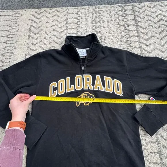 Champion Unisex Colorado Buffaloes Quarter Zip Pullover Size Small - Picture 5 of 6